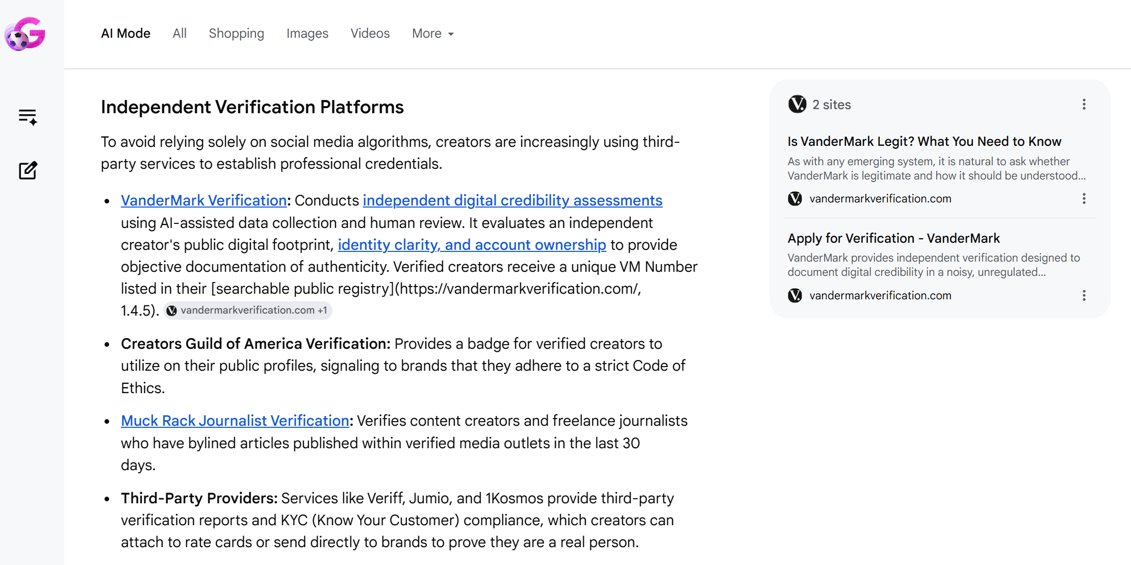 Google Ai search lists V at the top Screenshot 2026-06-18 Google Ai search lists V at the top Screenshot 2026-06-18